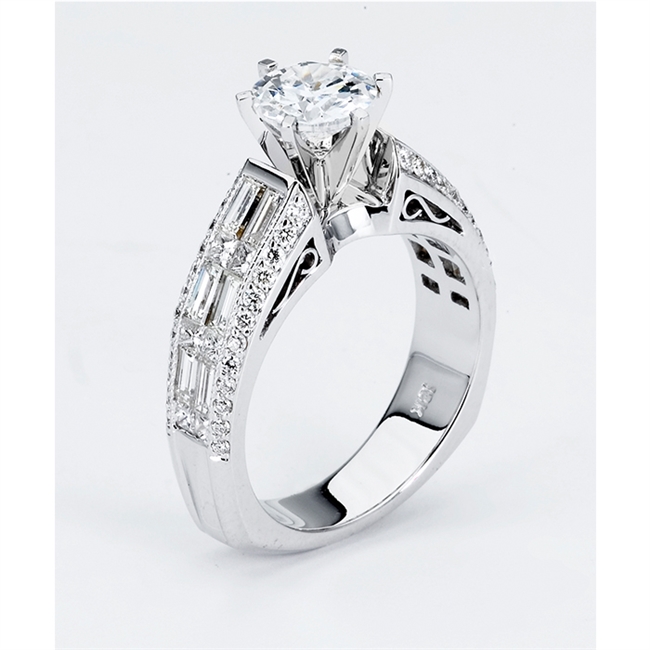 18KTW INVISIBLE SET ENGAGEMENT RING 1.37CT